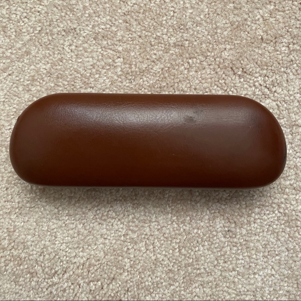 Brown leather Brooks Brothers glasses case - Picture 3 of 7